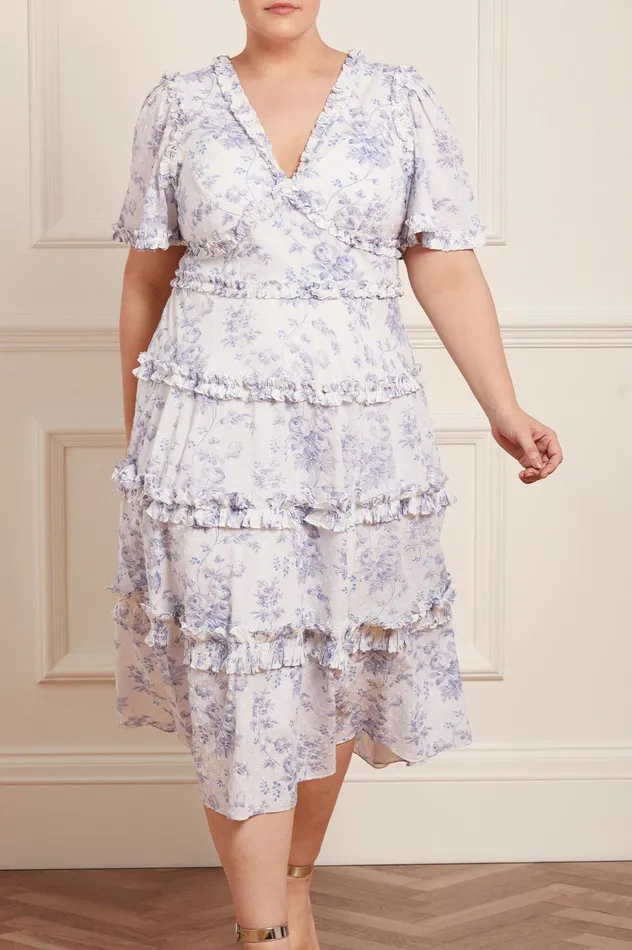 Needle and Thread Rambling Roses Cotton Midaxi Dress Multi Women Day Dresses