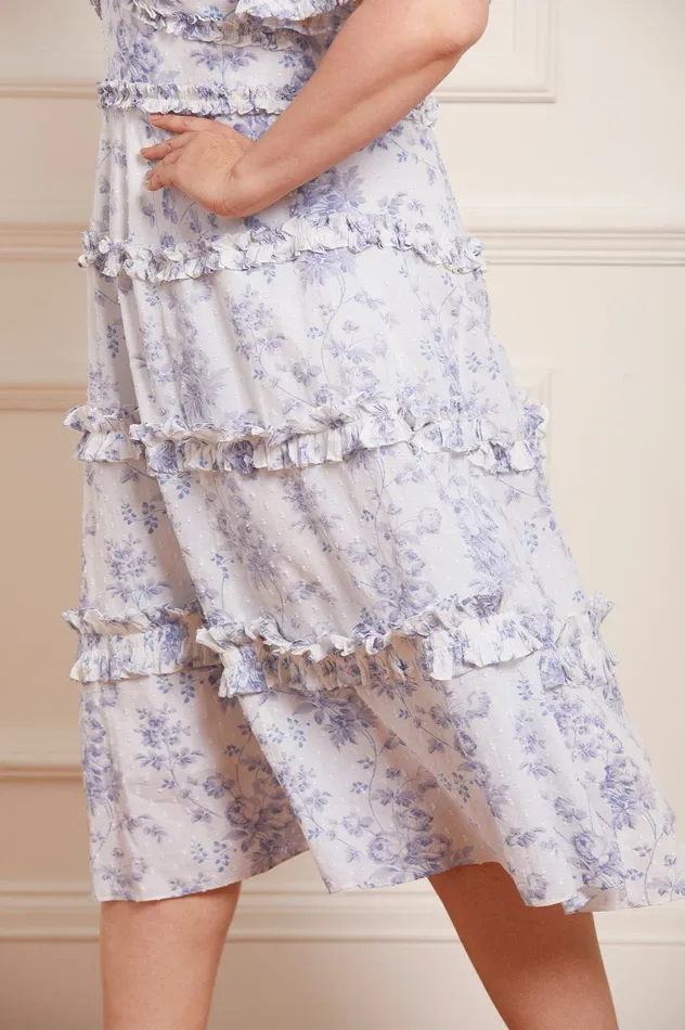 Needle and Thread Rambling Roses Cotton Midaxi Dress Multi Women Day Dresses
