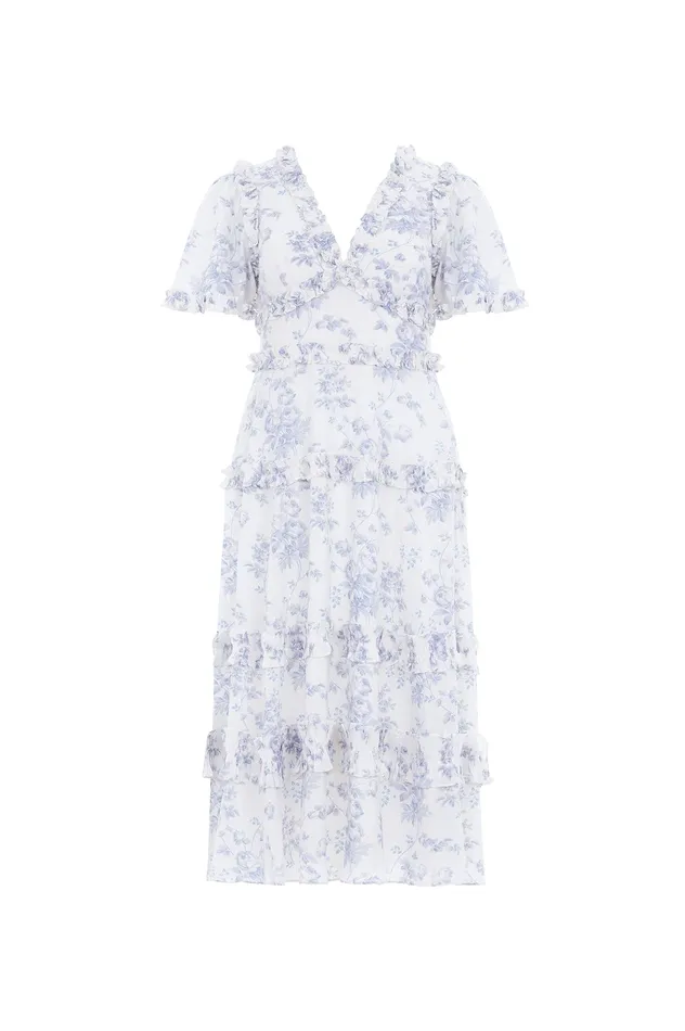 Needle and Thread Rambling Roses Cotton Midaxi Dress Multi Women Day Dresses
