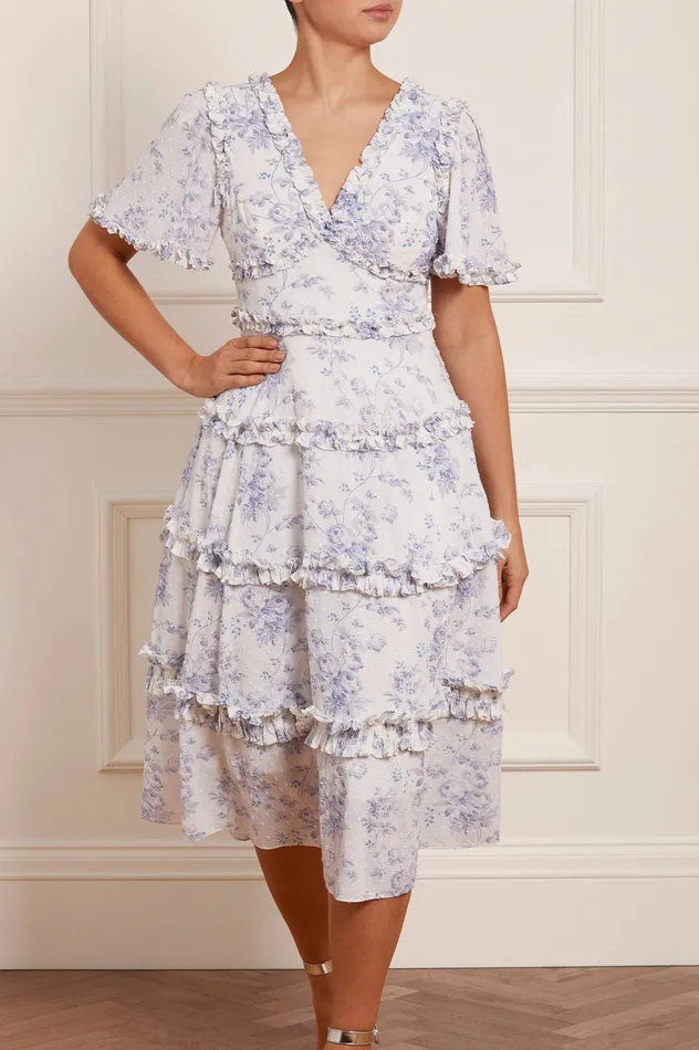 Needle and Thread Rambling Roses Cotton Midaxi Dress Multi Women Day Dresses