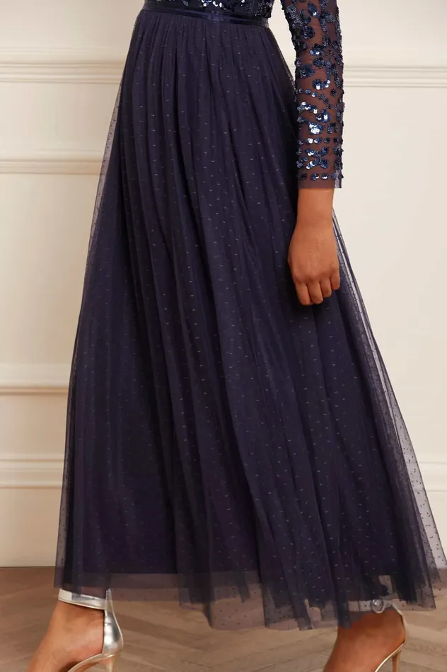 Needle and Thread Tempest Bodice Ankle Gown Blue Women Embellished Dresses
