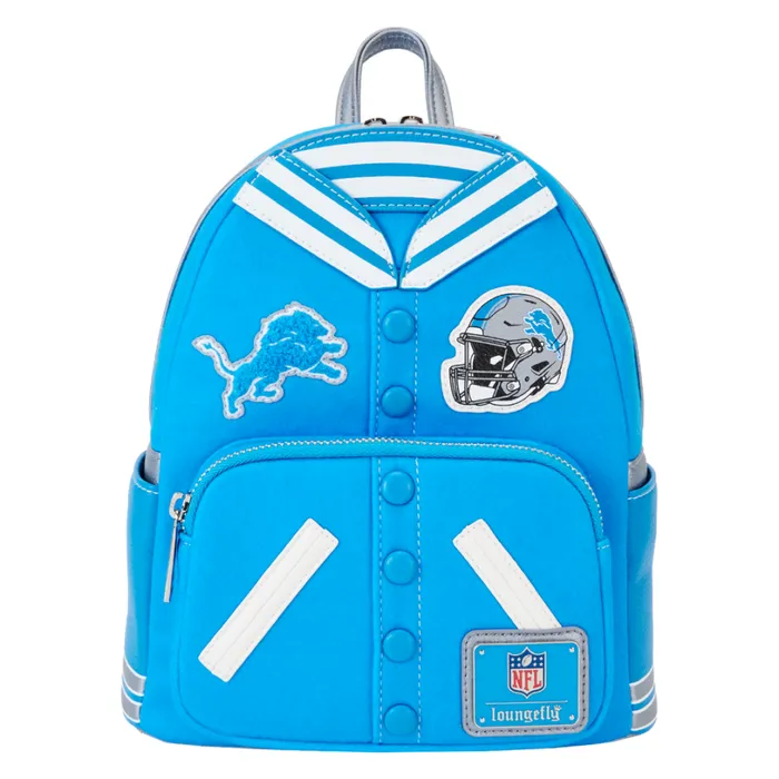 NFL Detroit Lions Varsity Mini Backpack Unisex Loungefly Backpacks