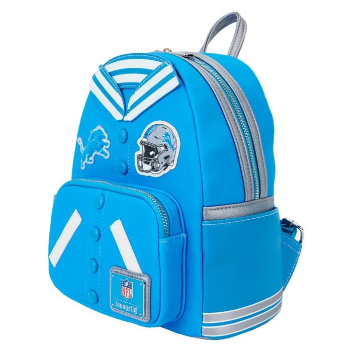 NFL Detroit Lions Varsity Mini Backpack Unisex Loungefly Backpacks