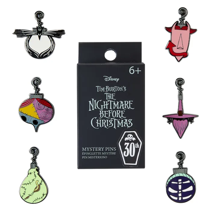 Nightmare Before Christmas Ornament Mystery Box Pin Unisex Loungefly Enamel Pins Nightmare Before Christmas Ornament Mystery Box Pin Unisex Loungefly Enamel Pins