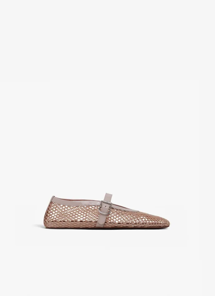 Nude BALLET FLATS IN FISHNET Women Alaa Flat Shoes