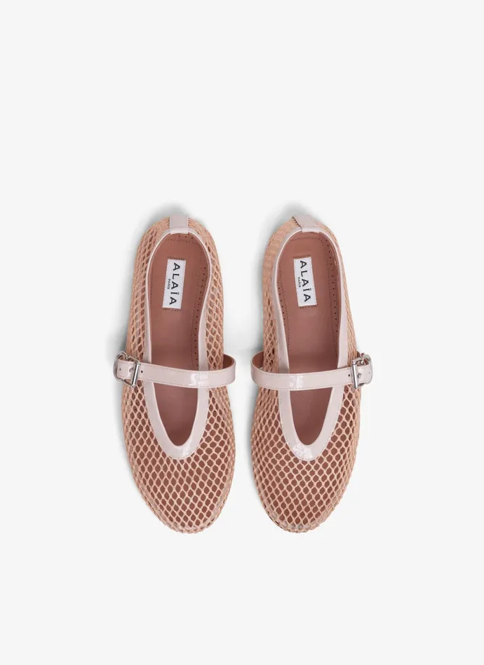 Nude BALLET FLATS IN FISHNET Women Alaa Flat Shoes
