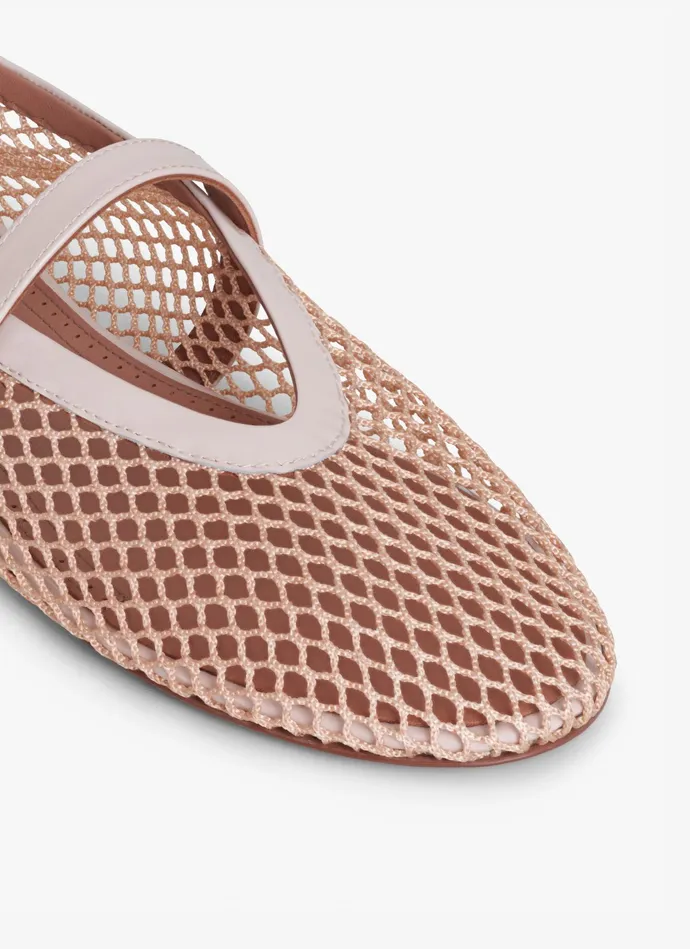 Nude BALLET FLATS IN FISHNET Women Alaa Flat Shoes