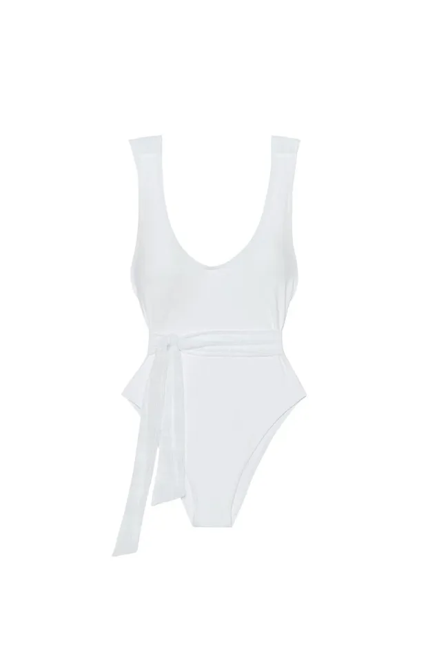 Pain De Sucre Onepiece Swimsuits Women Leila White