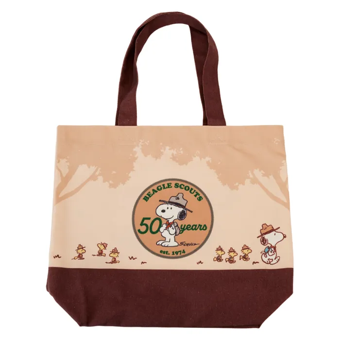 Peanuts 50th Anniversary Snoopy039s Beagle Scouts Canvas Tote Bag Unisex Loungefly Bags and Wallets Peanuts 50th Anniversary Snoopy039s Beagle Scouts Canvas Tote Bag Unisex Loungefly Bags and Wallets