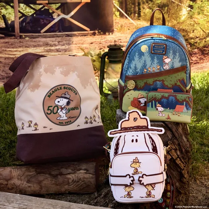 Peanuts 50th Anniversary Snoopy039s Beagle Scouts Canvas Tote Bag Unisex Loungefly Bags and Wallets Peanuts 50th Anniversary Snoopy039s Beagle Scouts Canvas Tote Bag Unisex Loungefly Bags and Wallets
