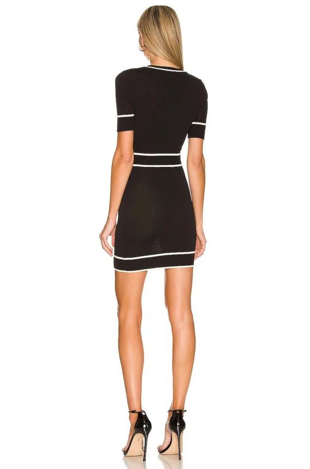 Pearl Mini Dress Black and Ivory Women Lovers and Friends Dresses