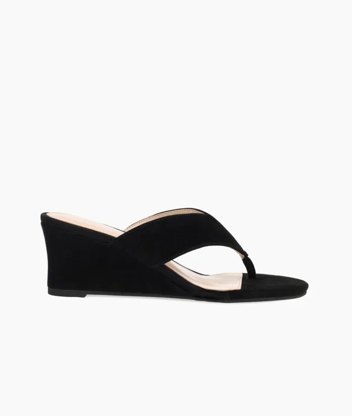 Pelle Moda Abi Wedge 8211 Black Black Kid Suede Women Wedges