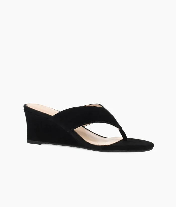 Pelle Moda Abi Wedge 8211 Black Black Kid Suede Women Wedges Pelle Moda Abi Wedge 8211 Black Black Kid Suede Women Wedges