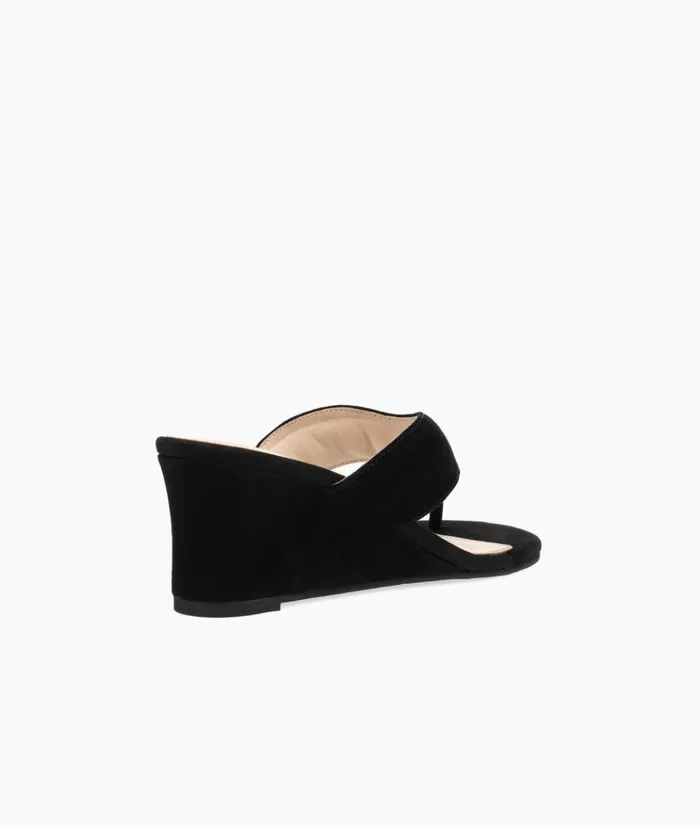 Pelle Moda Abi Wedge 8211 Black Black Kid Suede Women Wedges Pelle Moda Abi Wedge 8211 Black Black Kid Suede Women Wedges