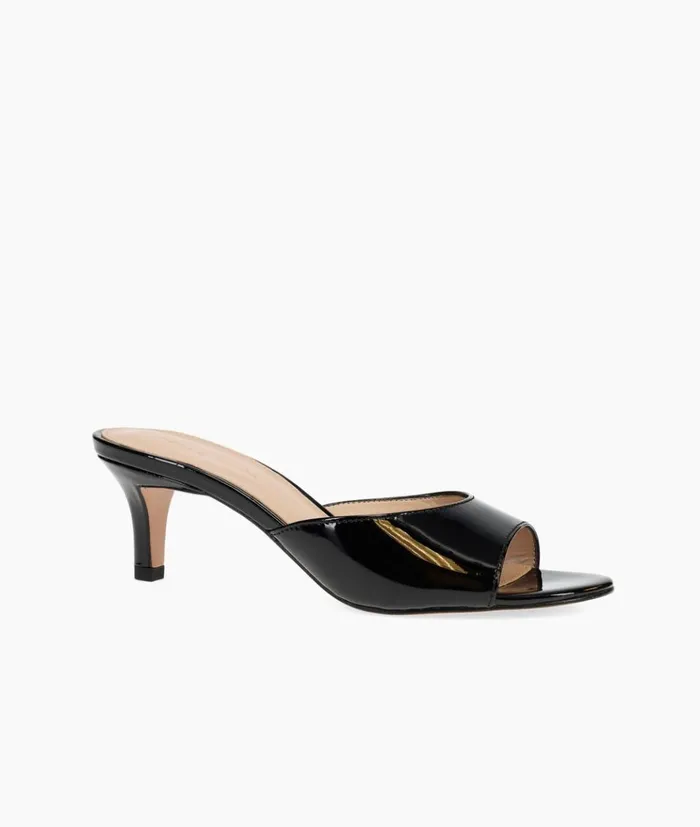 Pelle Moda Balin Slide 8211 Black Patent Black Patent Women Low Heels Pelle Moda Balin Slide 8211 Black Patent Black Patent Women Low Heels