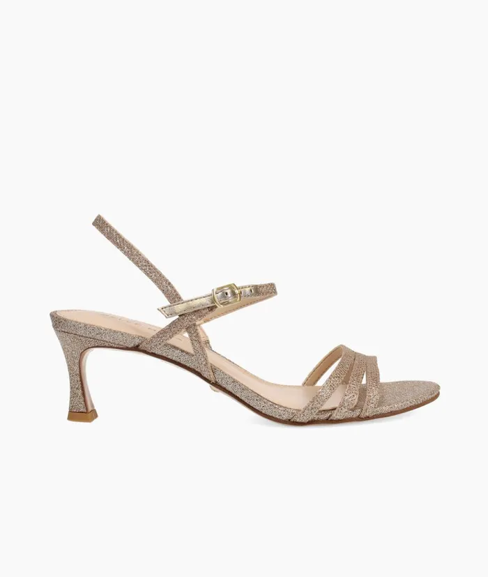 Pelle Moda Blane Low Heel 8211 Gold Platinum Gold Metallic Textile Women Low Heels