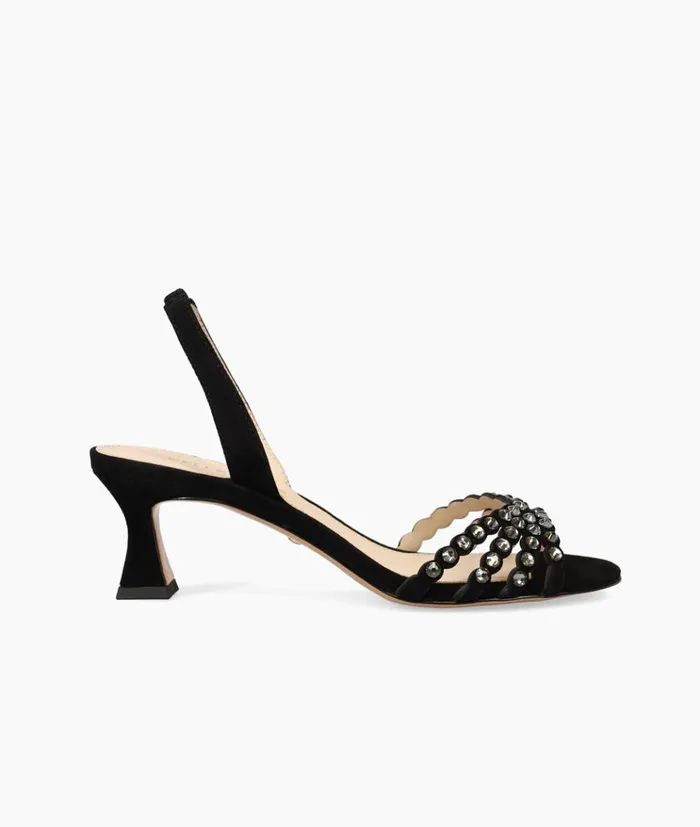 Pelle Moda Felice Low Heel 8211 Black Black Kid Suede Women Low Heels