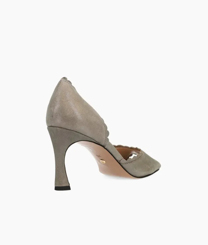 Pelle Moda Hollin Mid Heel 8211 Pewter Pewter Shimmer Suede Women High Heels Pelle Moda Hollin Mid Heel 8211 Pewter Pewter Shimmer Suede Women High Heels