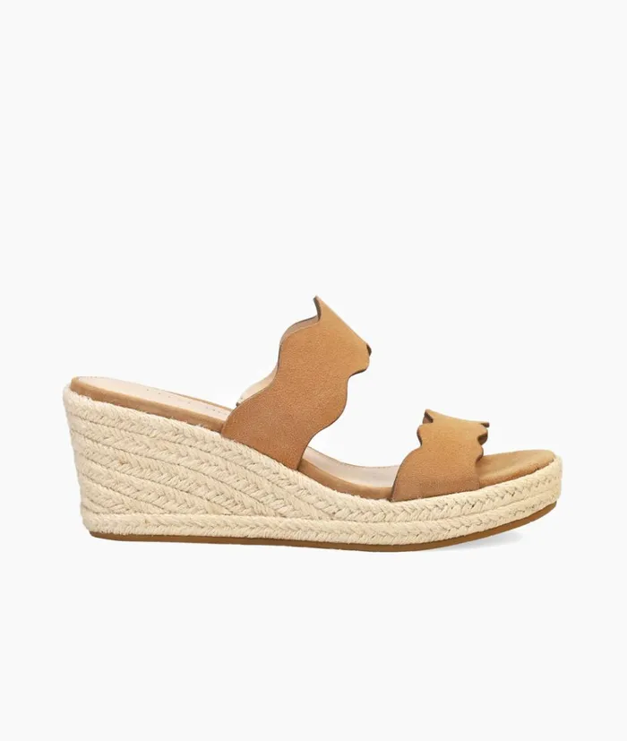 Pelle Moda Krew Wedge 8211 Latte Latte Kid Suede Women Wedges