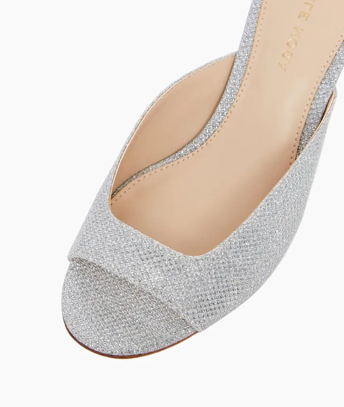 Pelle Moda Mika 2 Low Heel 8211 Silver Silver Metallic Textile Women Low Heels Pelle Moda Mika 2 Low Heel 8211 Silver Silver Metallic Textile Women Low Heels