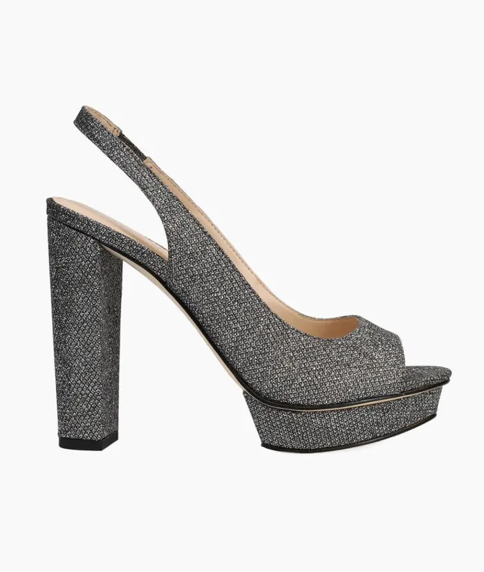 Pelle Moda Palma 2 Platform 8211 Pewter Pewter Metallic Textile Women High Heels Pelle Moda Palma 2 Platform 8211 Pewter Pewter Metallic Textile Women High Heels