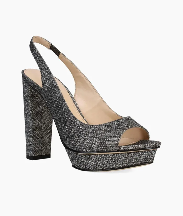 Pelle Moda Palma 2 Platform 8211 Pewter Pewter Metallic Textile Women High Heels Pelle Moda Palma 2 Platform 8211 Pewter Pewter Metallic Textile Women High Heels