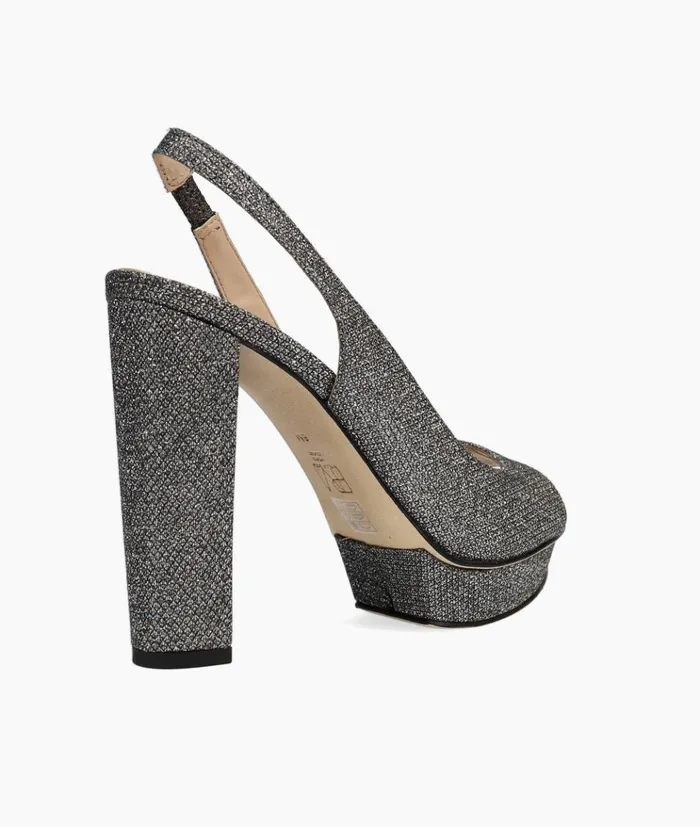 Pelle Moda Palma 2 Platform 8211 Pewter Pewter Metallic Textile Women High Heels Pelle Moda Palma 2 Platform 8211 Pewter Pewter Metallic Textile Women High Heels