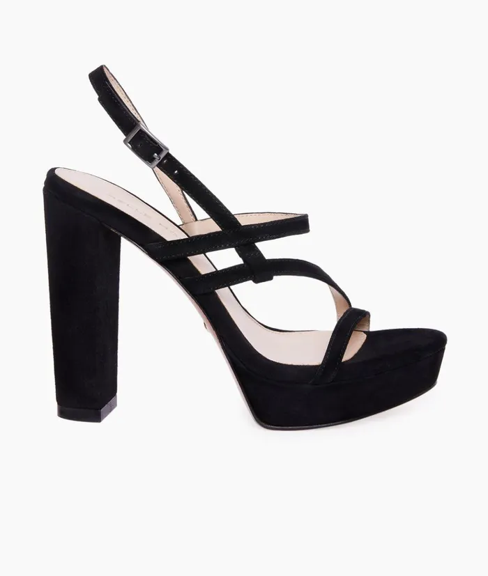 Pelle Moda Patsi Platform 8211 Black Black Kid Suede Women High Heels