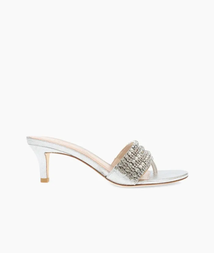 Pelle Moda Remm Low Heel 8211 Silver Silver Metallic Suede Women Low Heels