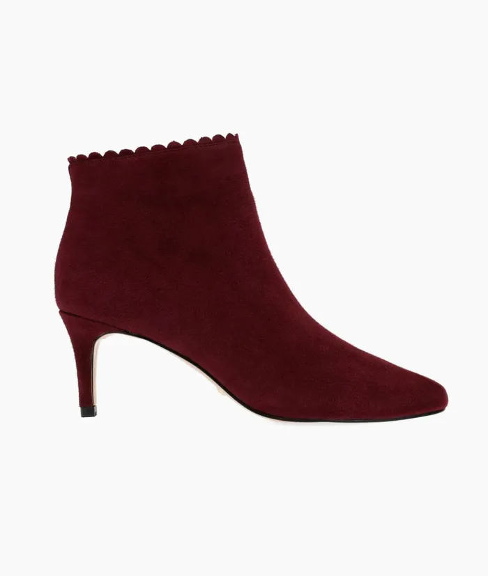 Pelle Moda Yilo Bootie 8211 Port Wine Port Wine Kid Suede Women High Heels