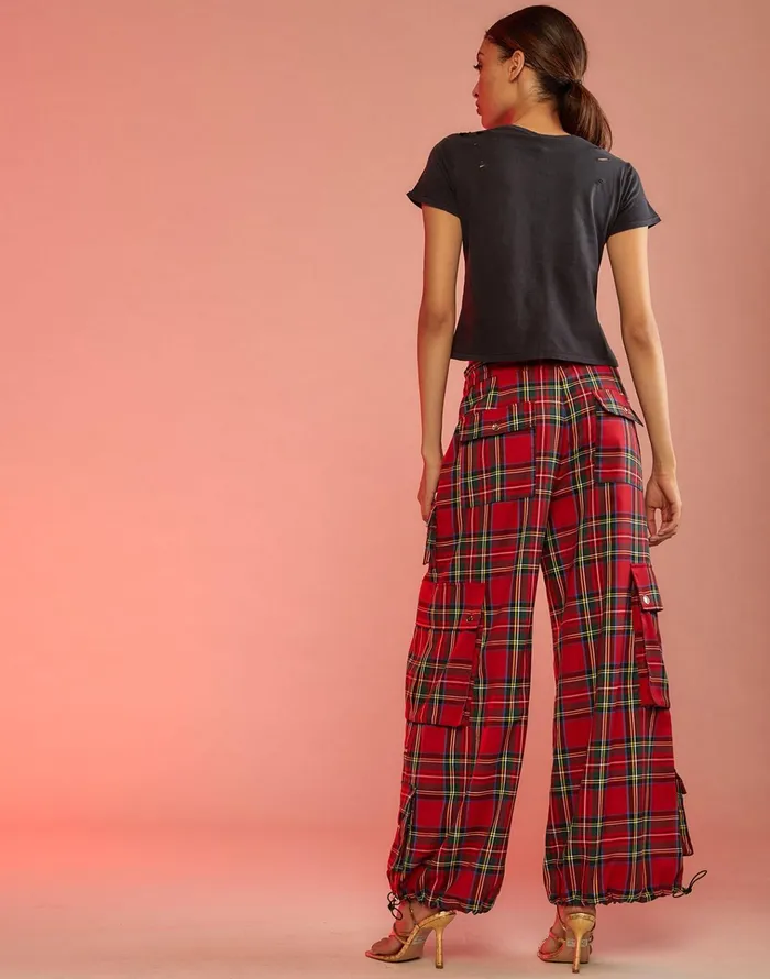 Plaid Cargo Pants 8211 Rdmlt Women Cynthia Rowley Bottoms