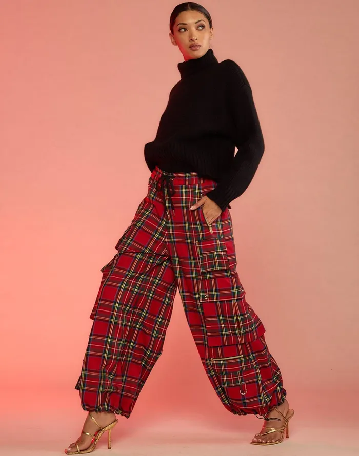 Plaid Cargo Pants 8211 Rdmlt Women Cynthia Rowley Bottoms