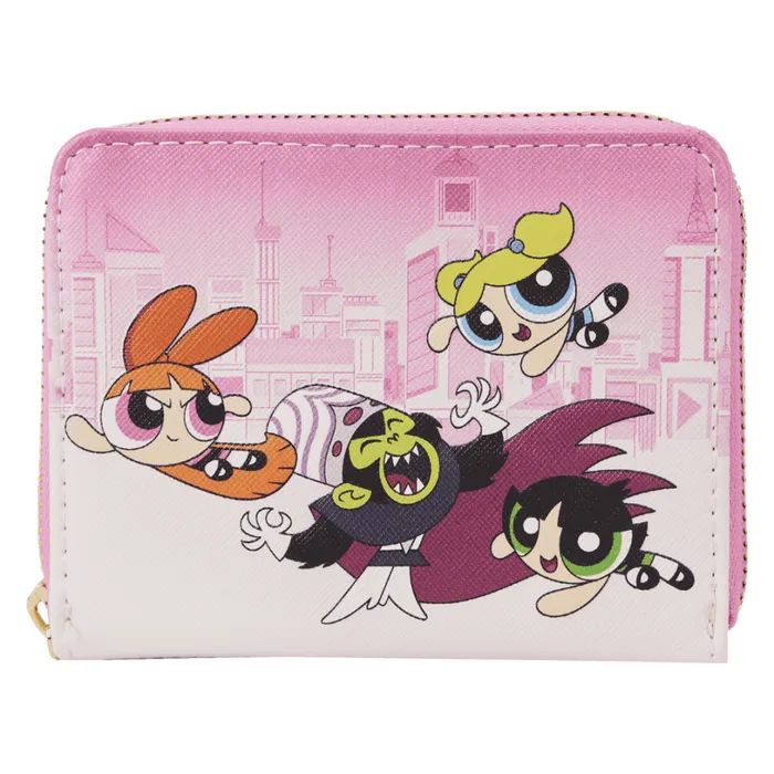Powerpuff Girls Vs Mojo Jojo Zip Around Wallet Unisex Loungefly Bags and Wallets