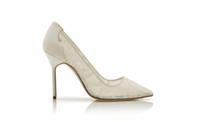 Pumps Women Manolo Blahnik BBLA BRIDEWhite Lace Pointed Toe Pumps Pumps Women Manolo Blahnik BBLA BRIDEWhite Lace Pointed Toe Pumps