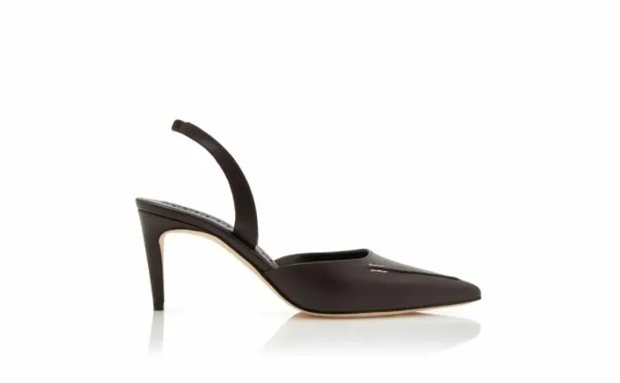 Pumps Women Manolo Blahnik HOMERASLIDark Brown Calf Leather Slingback Pumps Pumps Women Manolo Blahnik HOMERASLIDark Brown Calf Leather Slingback Pumps