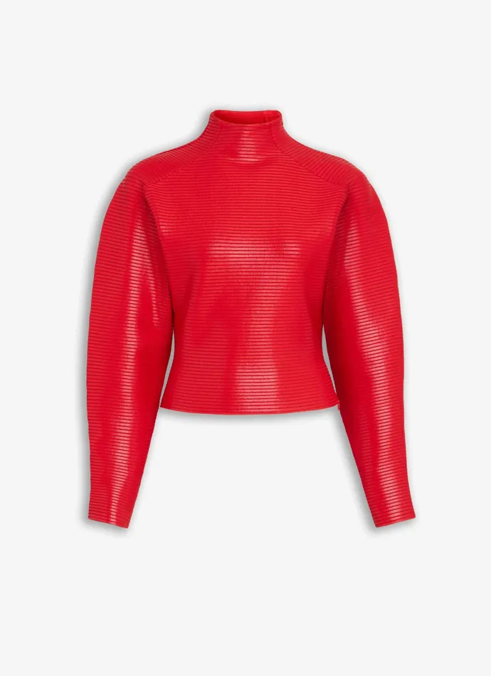 Red COATED JUMPER Women Alaa Jumpers and Cardigans