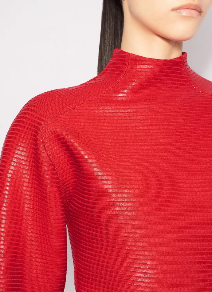 Red COATED JUMPER Women Alaa Jumpers and Cardigans