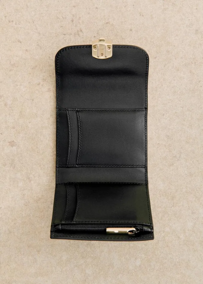 Szane Bags Womens Small Milo Wallet Glossy Black