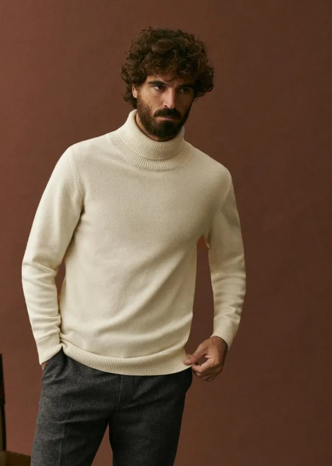 Szane Knitwear Mens Kyle Sweater Ecru