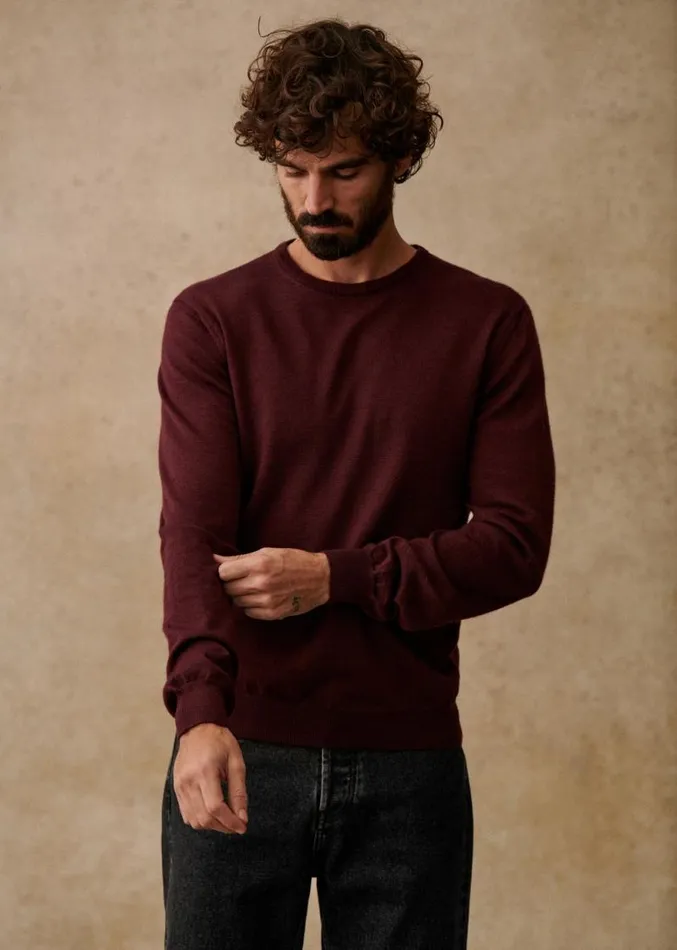Szane Knitwear Mens Nils Sweater Burgundy
