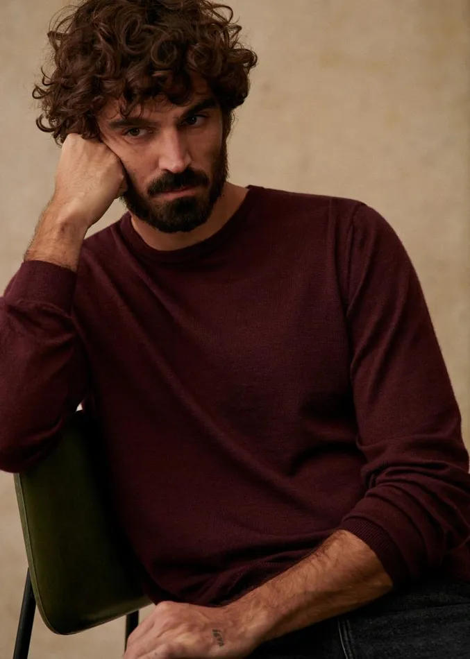 Szane Knitwear Mens Nils Sweater Burgundy