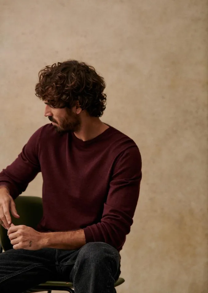 Szane Knitwear Mens Nils Sweater Burgundy