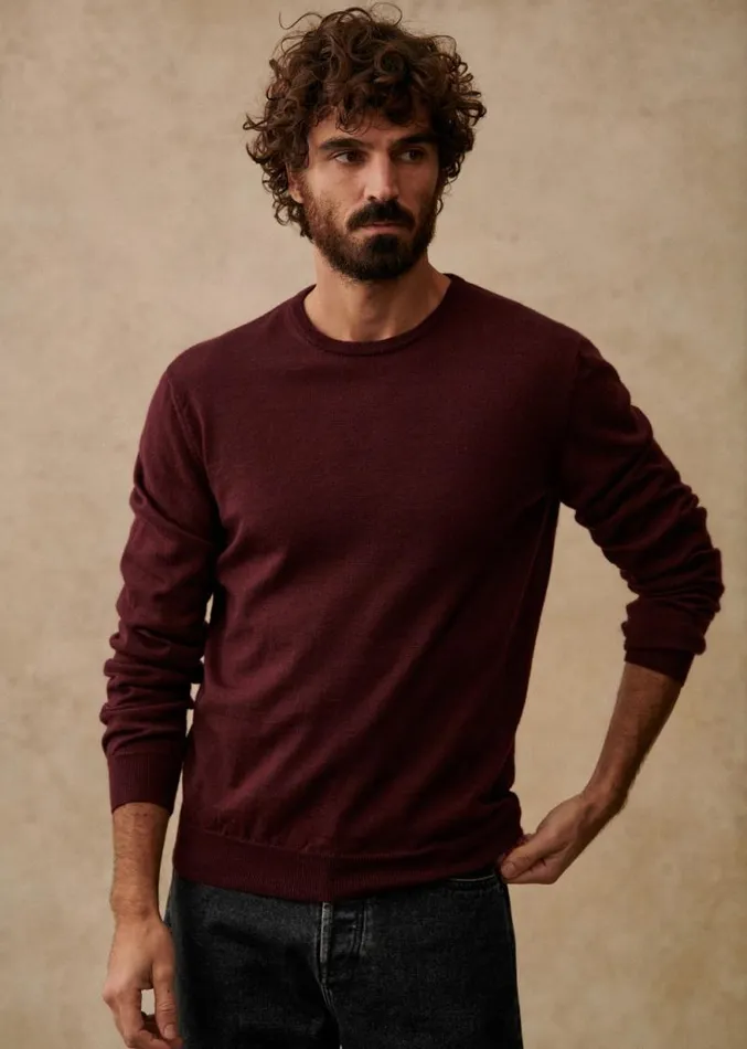 Szane Knitwear Mens Nils Sweater Burgundy