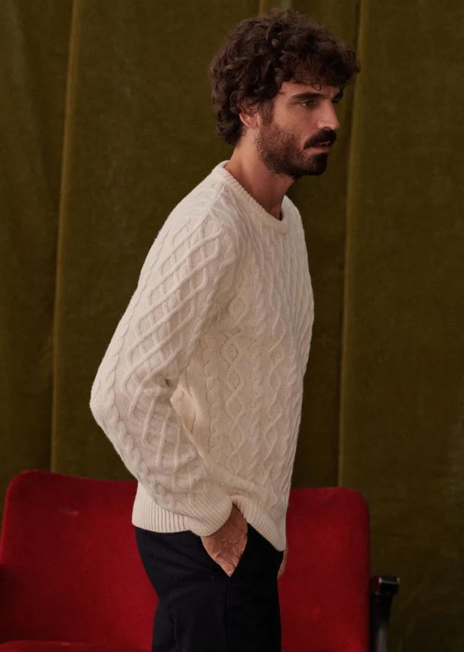 Szane Knitwear Mens Oliver Sweater Ecru