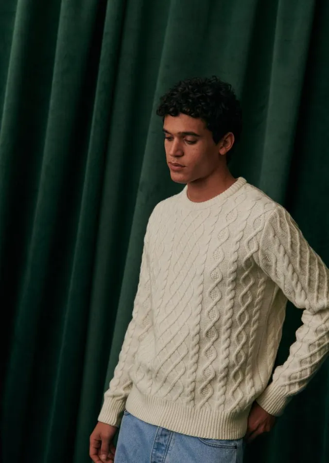Szane Knitwear Mens Oliver Sweater Ecru