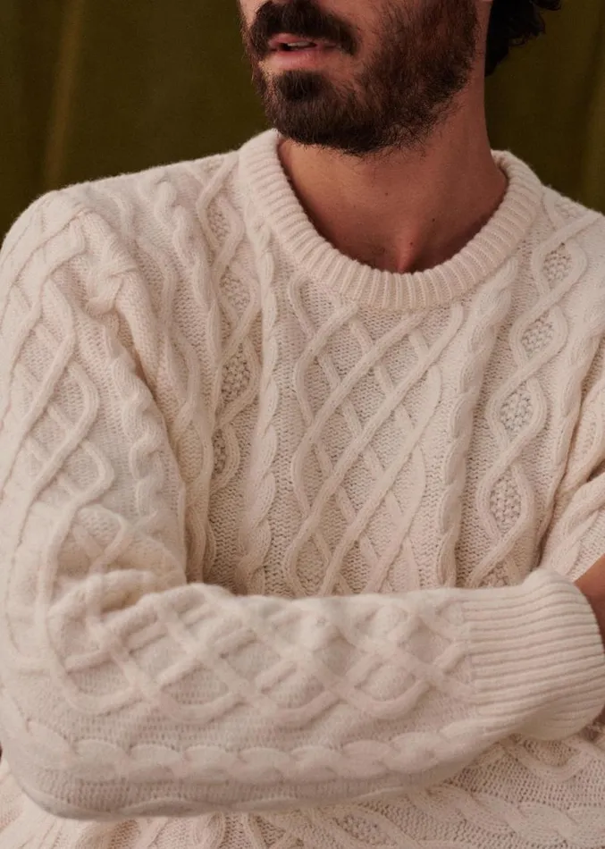 Szane Knitwear Mens Oliver Sweater Ecru