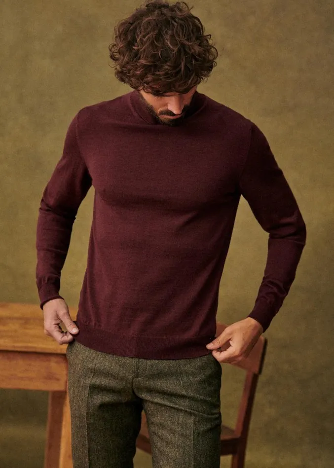 Szane Knitwear Mens Tadd Sweater Burgundy
