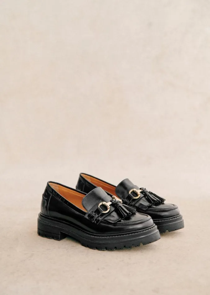Szane Loafers and Sneakers Womens Amy Loafers Glossy Black