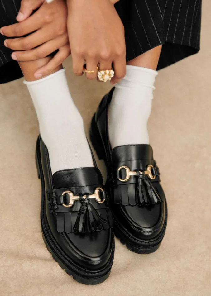 Szane Loafers and Sneakers Womens Amy Loafers Glossy Black