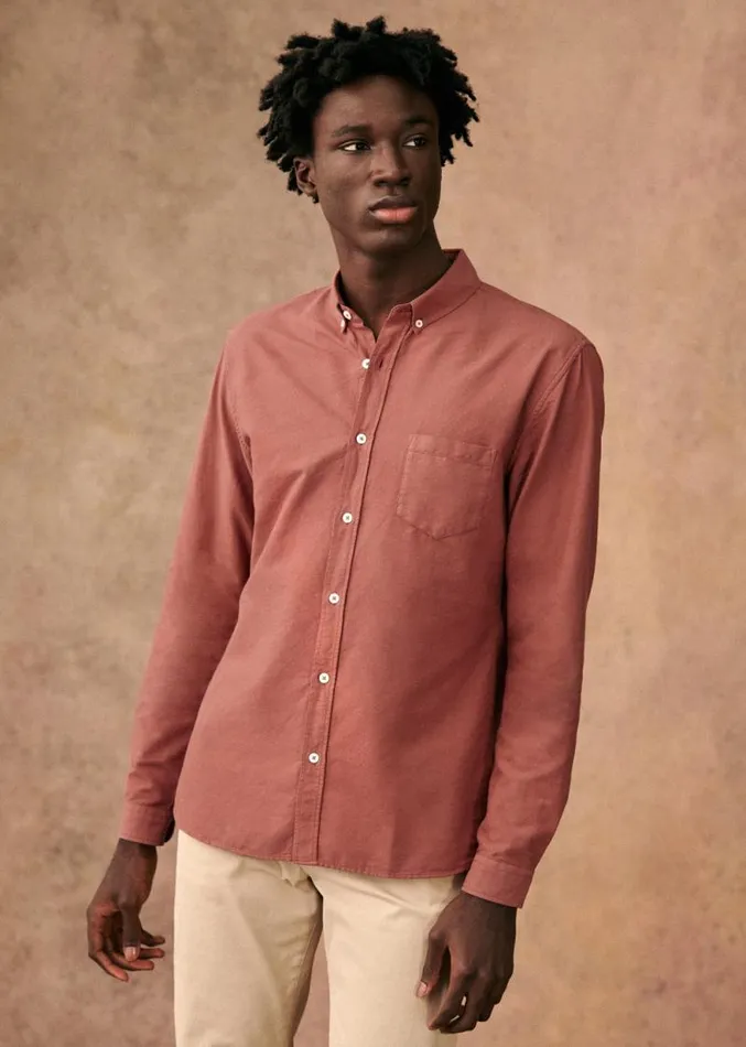 Szane Shirts Mens Oxford Charlie Shirt Old Pink